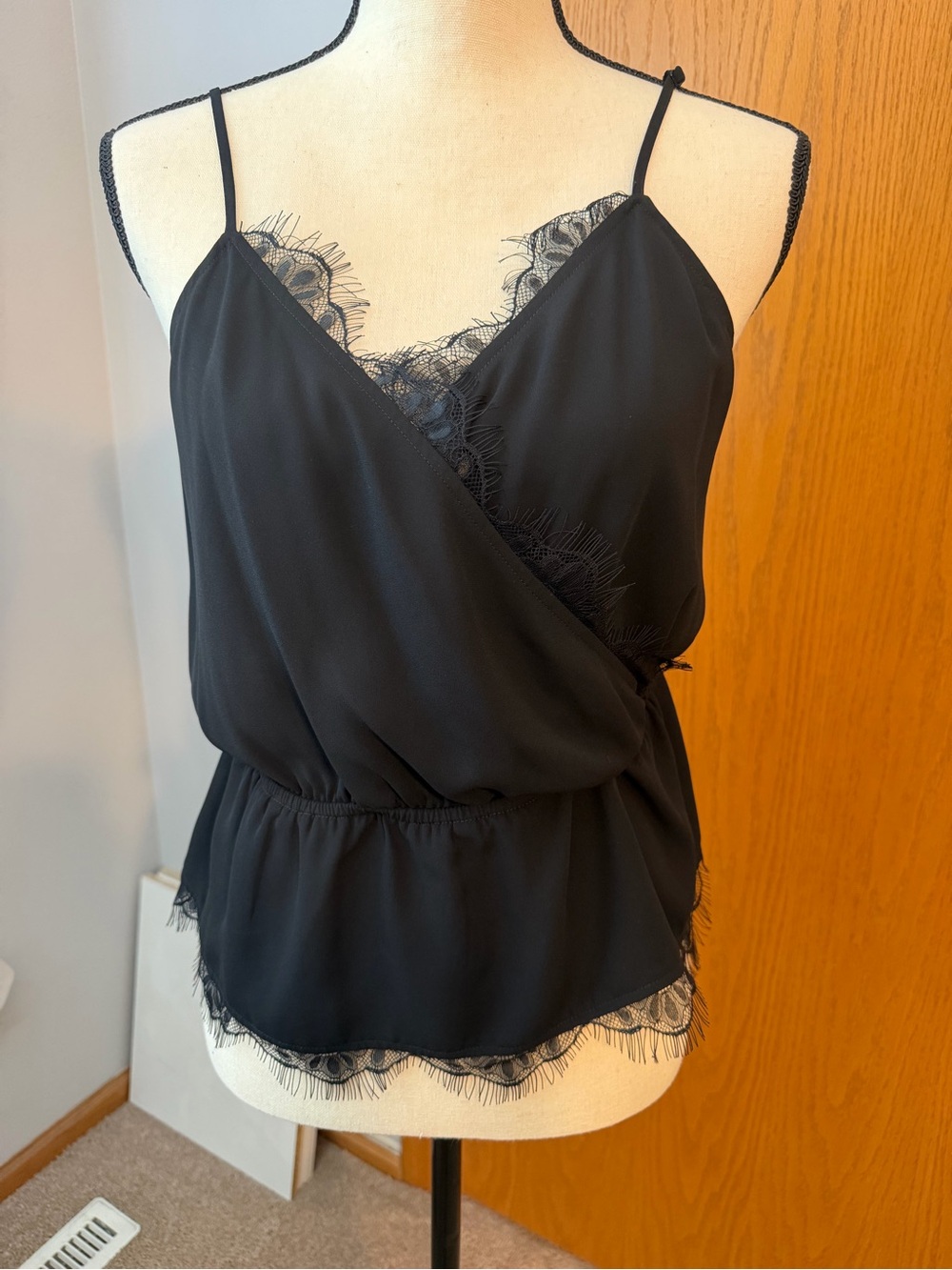 Express Black Lace Trim Cami